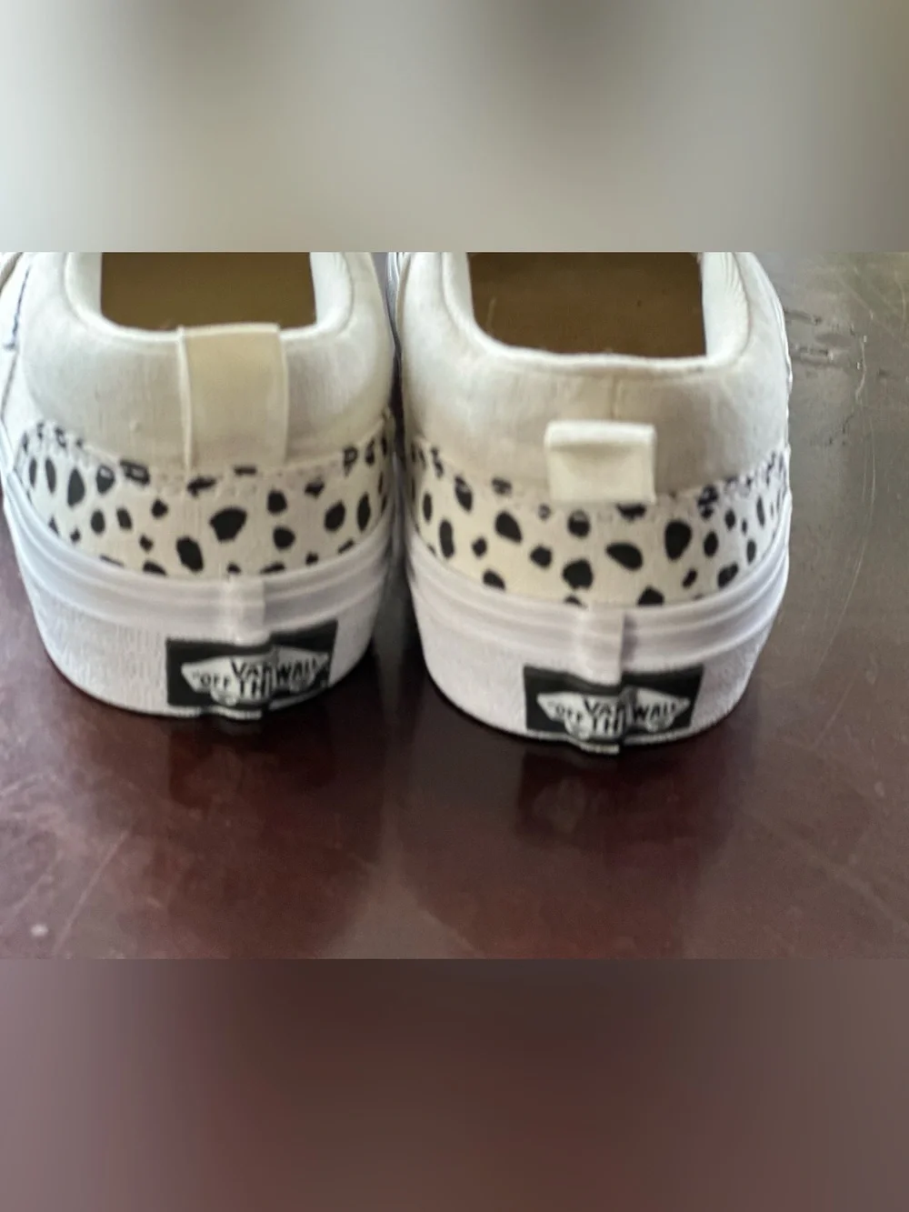 Vans Kids Slip-On Sneakers White with Black Dalmatian Spots